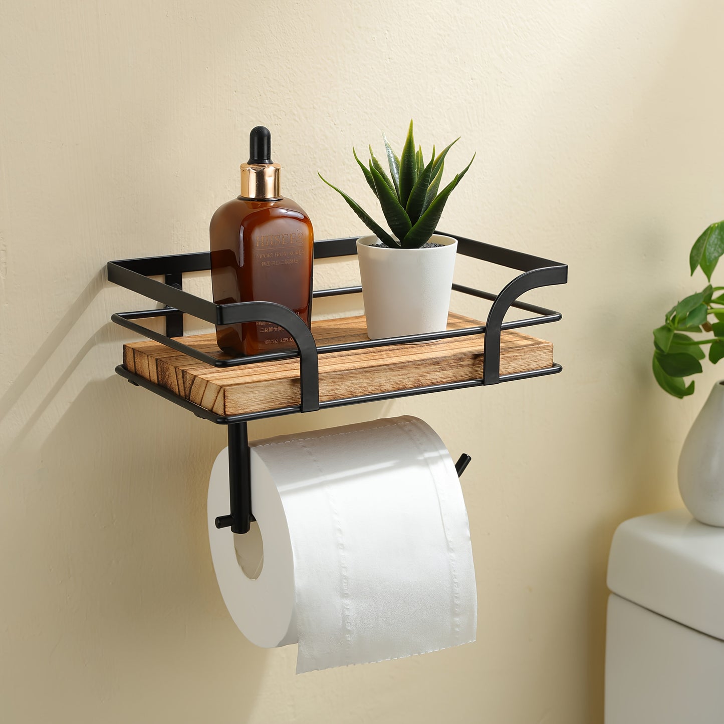 Wall Mounted Bathroom Shelf Toilet Paper Storage Rack