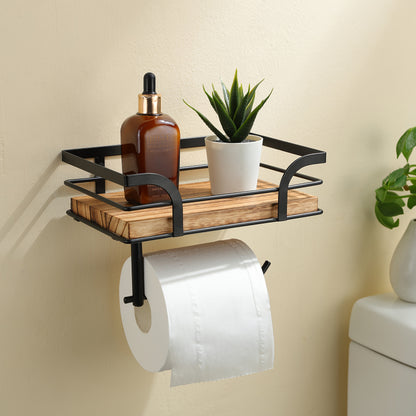 Wall Mounted Bathroom Shelf Toilet Paper Storage Rack