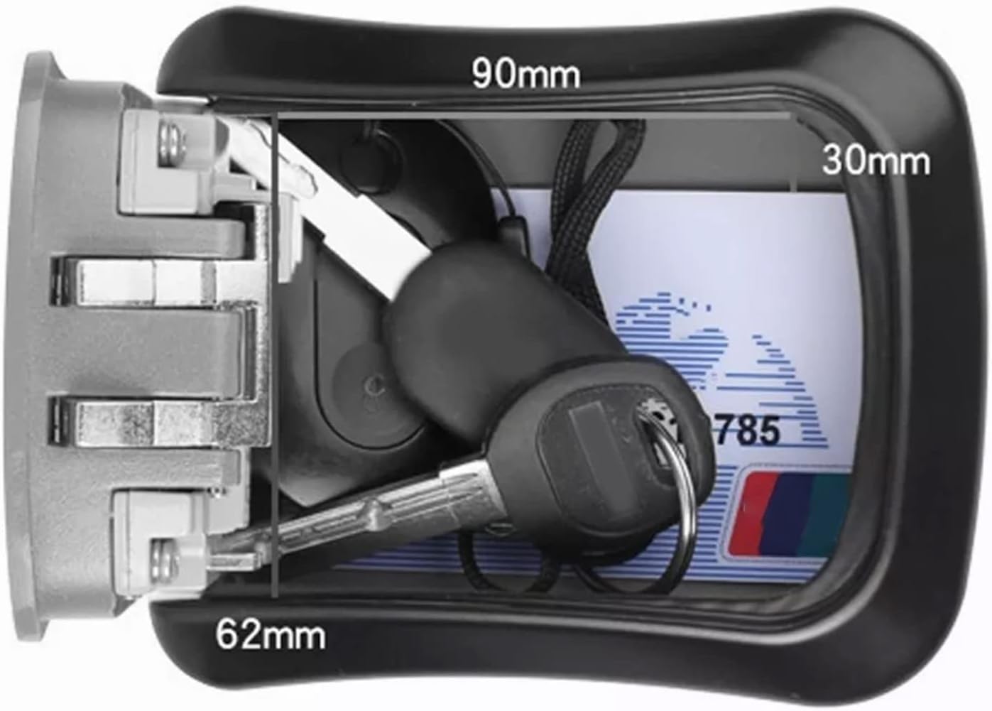 Wall Mounted Key Lock Box - Secure Combination Key Safe