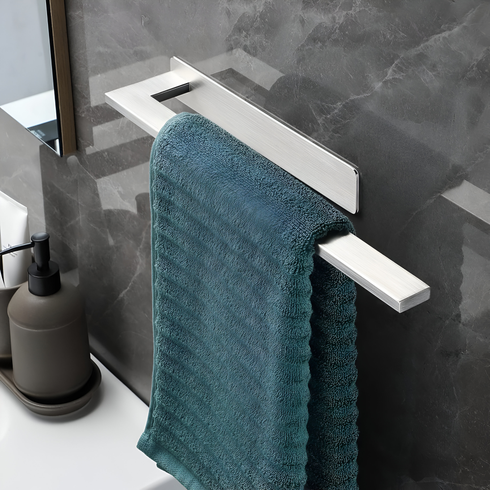 Wall Mounted Stainless Steel Towel Rack Bathroom Storage Organizer