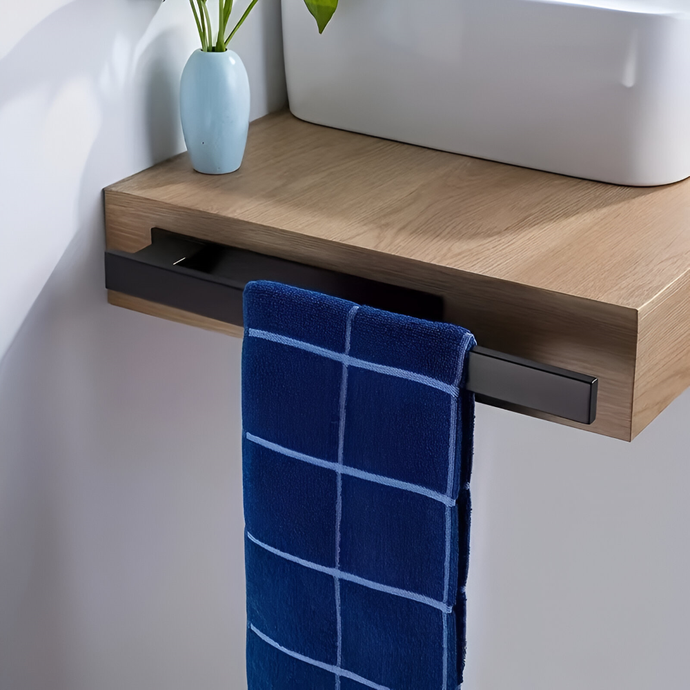 Wall Mounted Stainless Steel Towel Rack Bathroom Storage Organizer