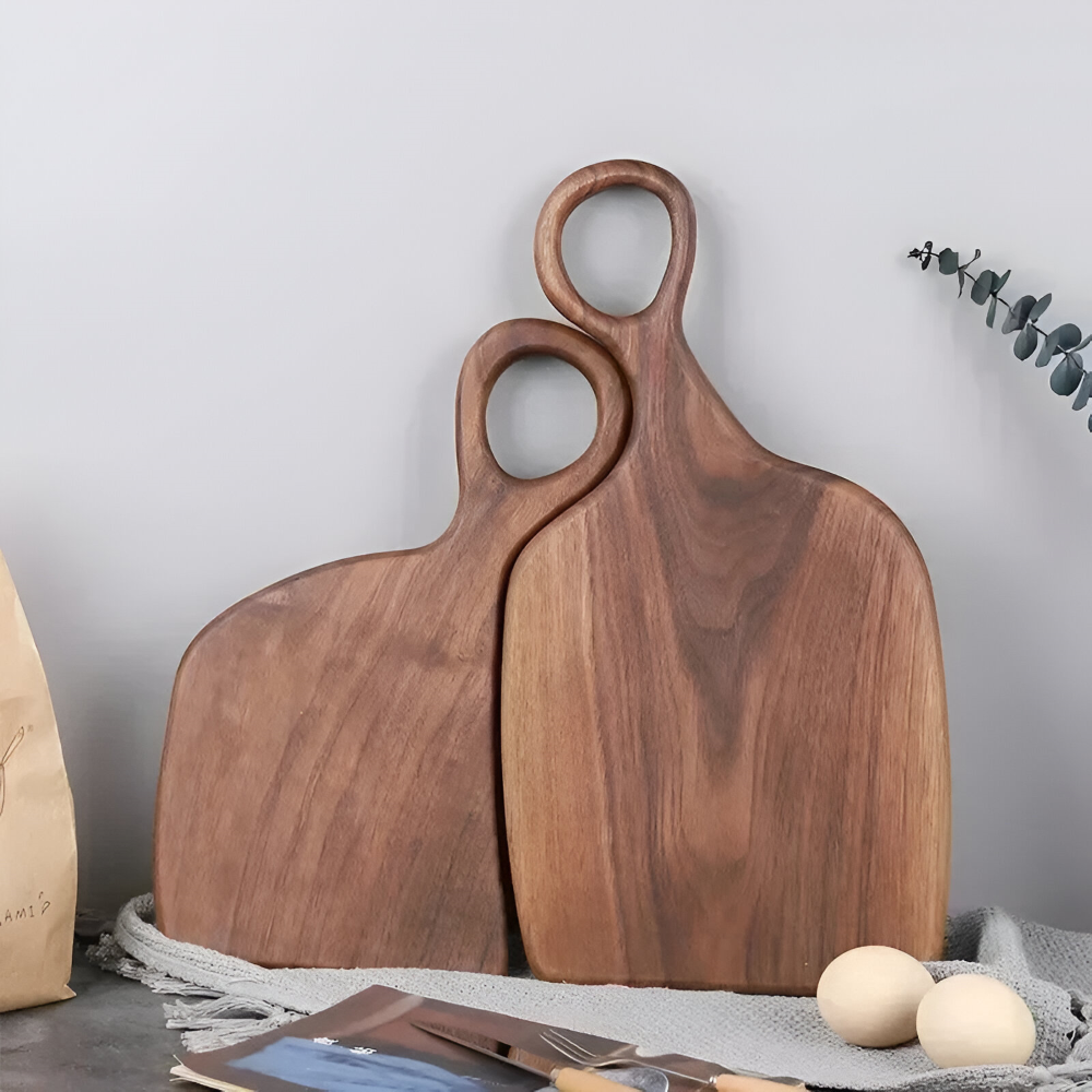 Walnut Wood Cutting Board Set Double Sided Kitchen Serving Boards