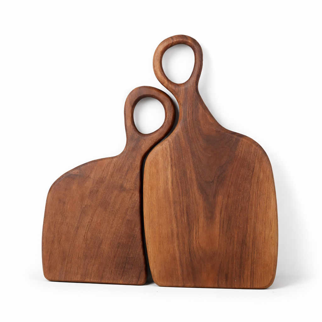 Walnut Wood Cutting Board Set Double Sided Kitchen Serving Boards