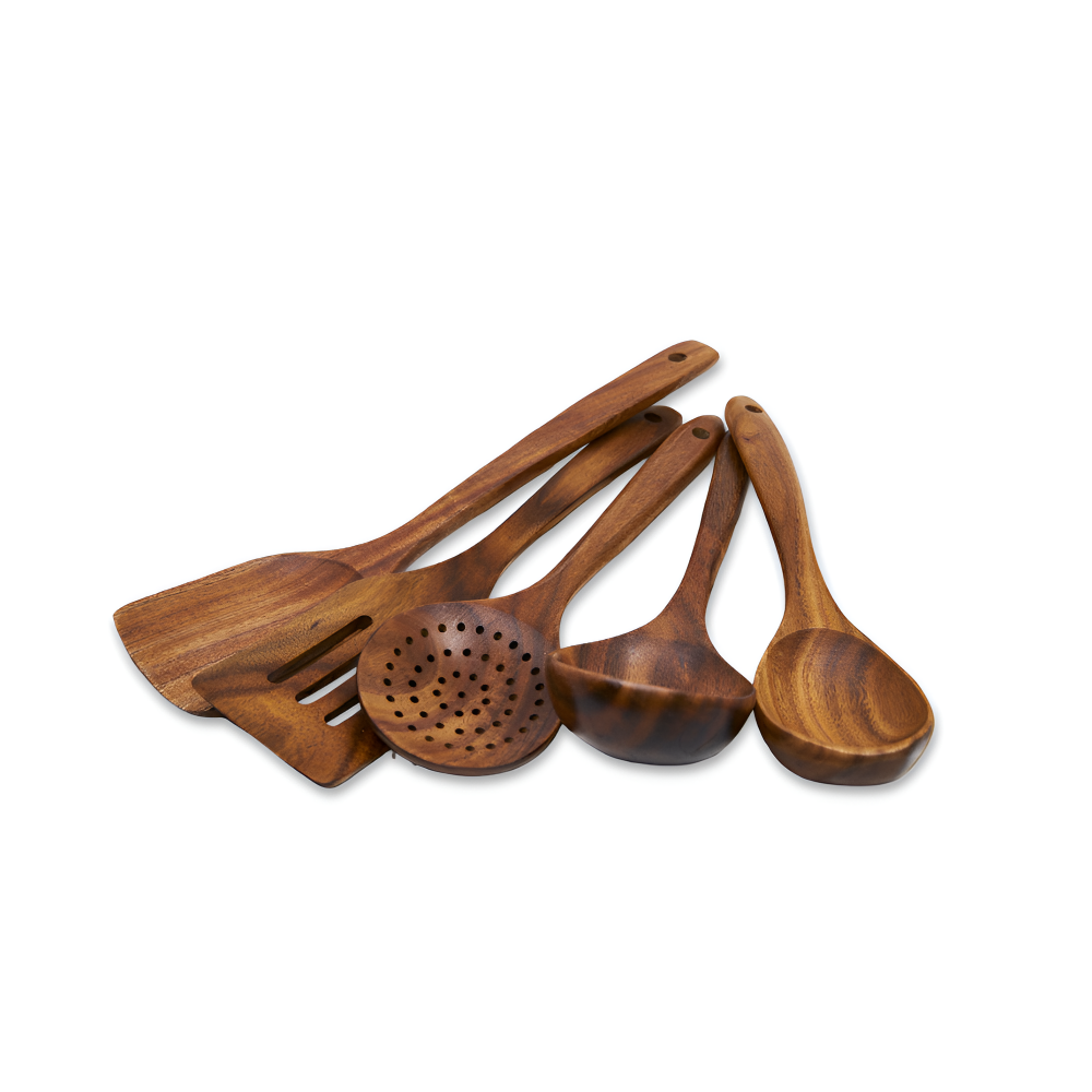 Walnut Wood Kitchen Utensil Set Cooking Spoon Spatula Collection