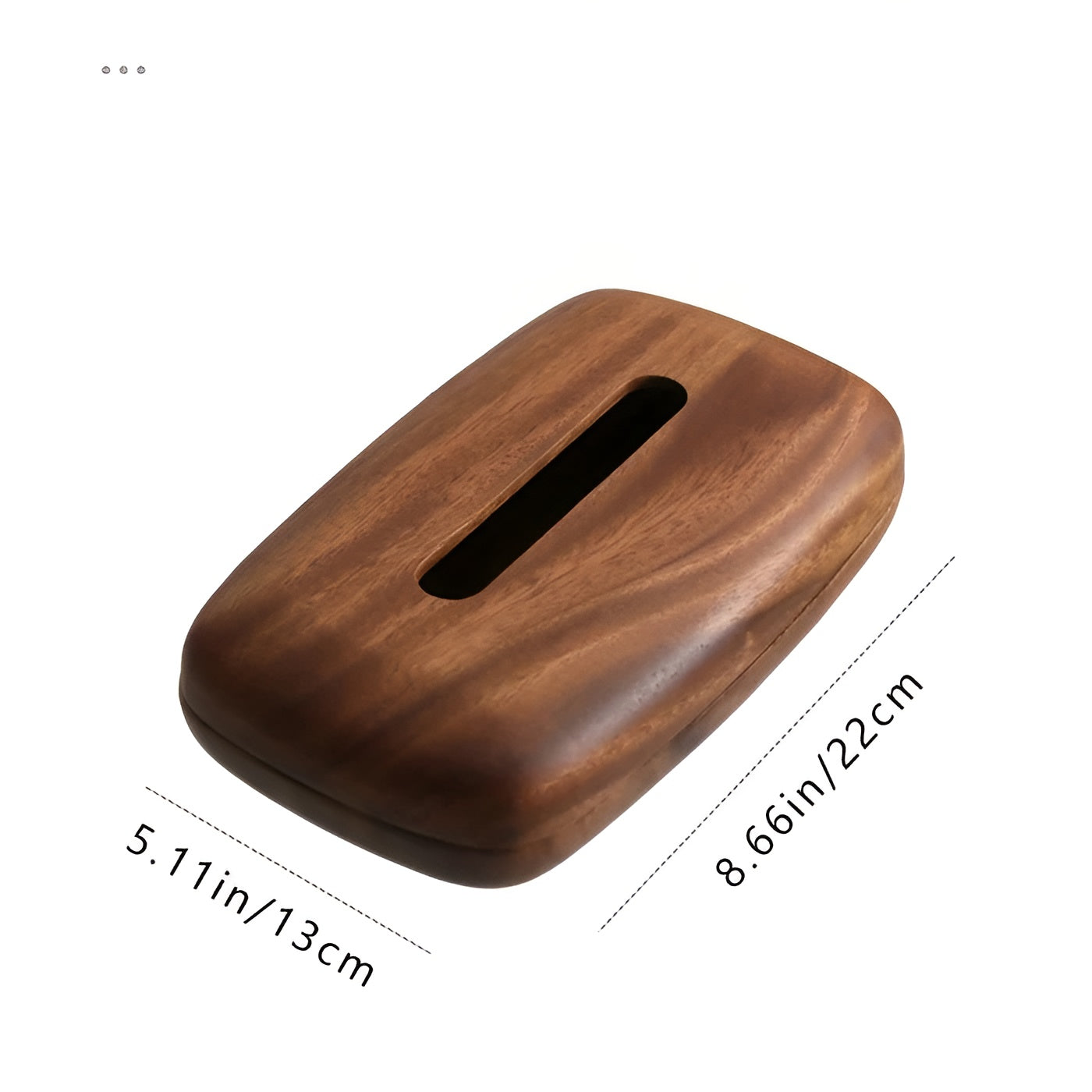 Walnut Wood Tissue Box Minimalist Home Storage Organizer
