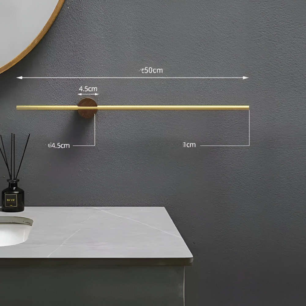 Walnut Wood Towel Rack Adjustable Wall Mounted Holder
