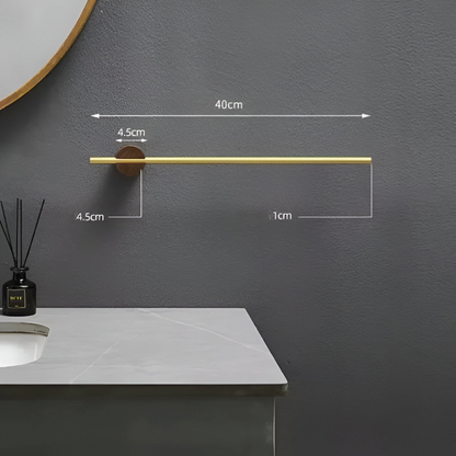 Walnut Wood Towel Rack Adjustable Wall Mounted Holder