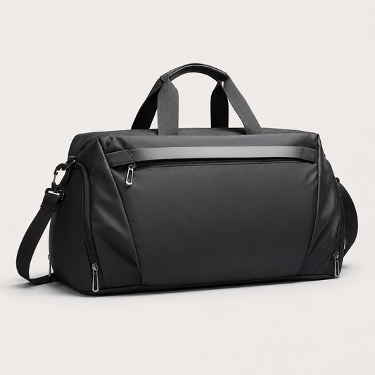 Water Resistant Travel Duffel Bag with Shoe Compartment