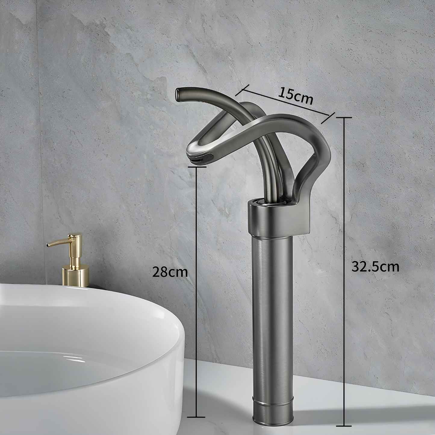 Waterfall Basin Faucet Modern Bathroom Sink Mixer