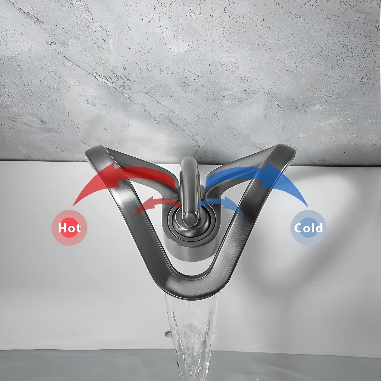 Waterfall Basin Faucet Modern Bathroom Sink Mixer