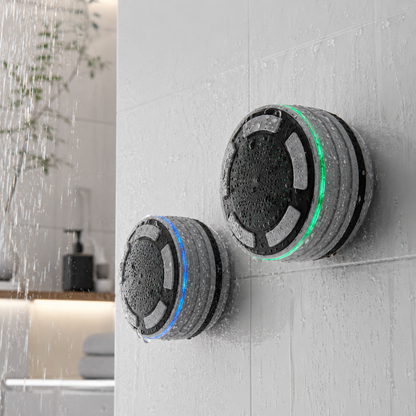 Waterdichte Bluetooth-douchespeaker met draadloze verbinding, zuignapbevestiging en tot 8 uur afspeeltijd