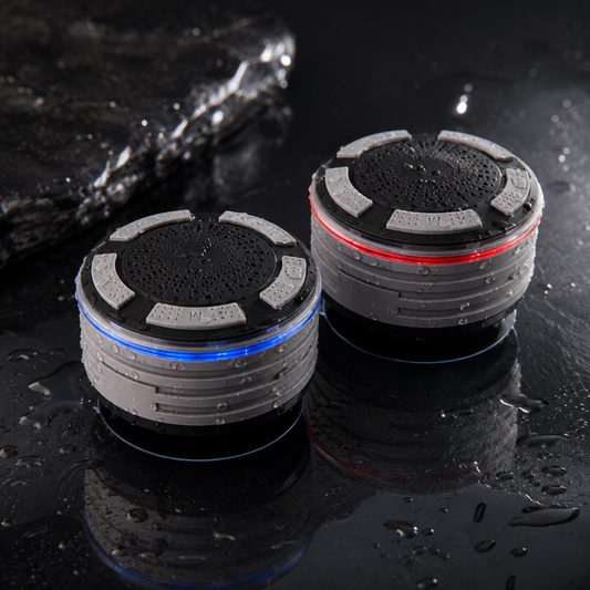 Waterproof Bluetooth Shower Speaker with Wireless Connection, Suction Cup Mount and Up to 8-Hour Playback