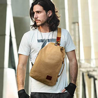 Waterproof Canvas Crossbody Bag Womens Adjustable Sling Bag