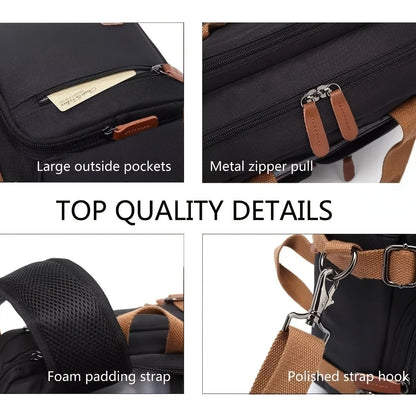 Waterproof Convertible Backpack Shoulder Bag Large Capacity Nylon Tote