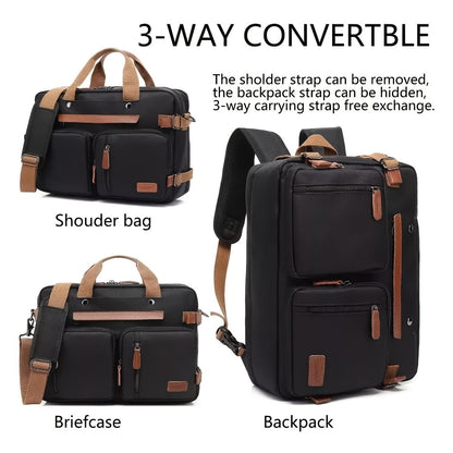 Waterproof Convertible Backpack Shoulder Bag Large Capacity Nylon Tote