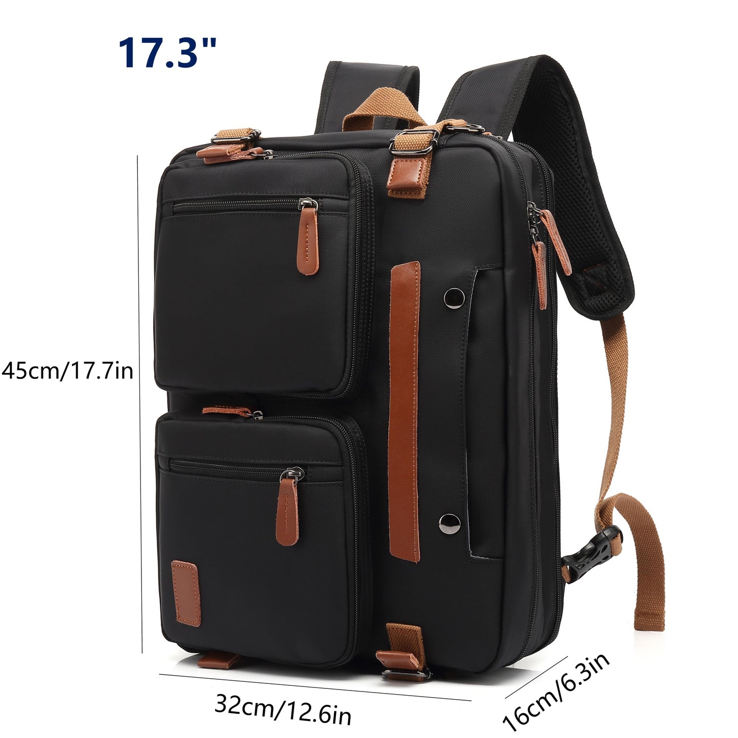 Waterproof Convertible Backpack Shoulder Bag Large Capacity Nylon Tote