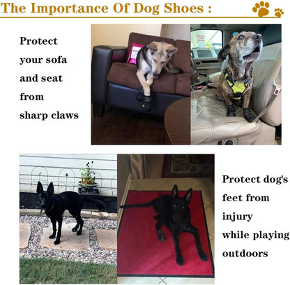 Waterproof Dog Boots Anti Slip Paw Protection Shoes