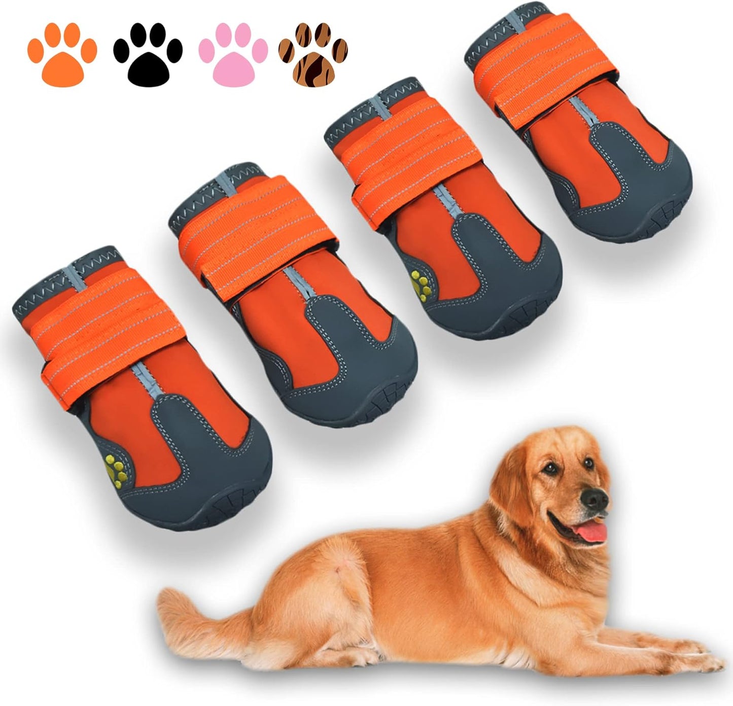 Waterproof Dog Boots Anti Slip Paw Protection Shoes