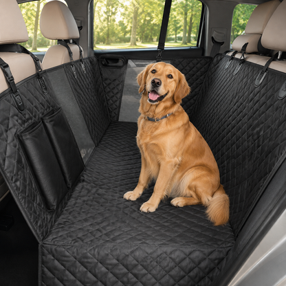 Waterproof Dog Car Seat Cover with Adjustable Straps and Non-Slip Protection