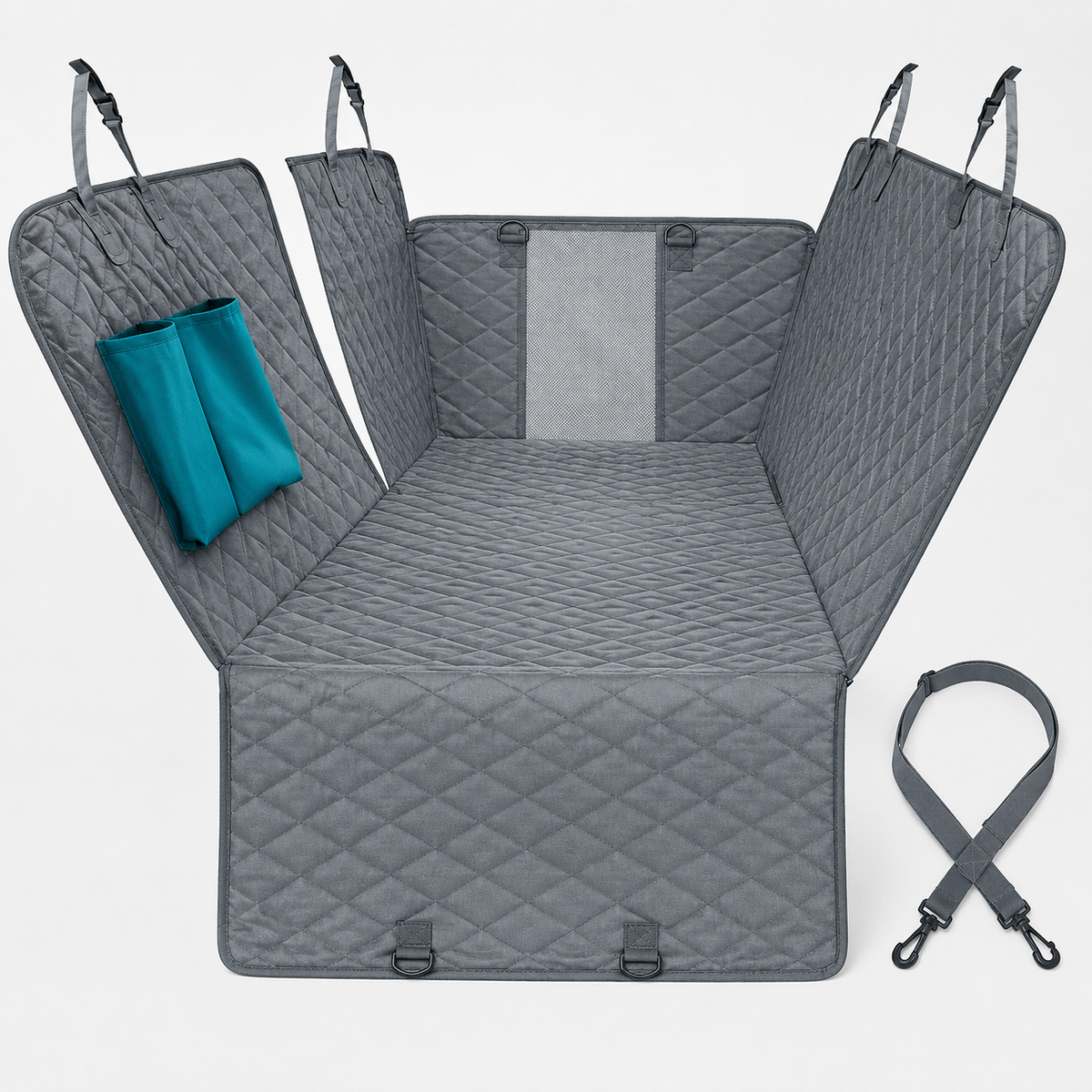 Waterproof Dog Car Seat Cover with Adjustable Straps and Non-Slip Protection