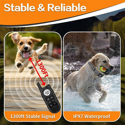 Waterproof Dog Training Collar Remote Control Rechargeable Collar