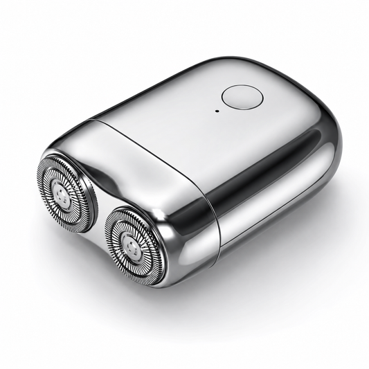 Waterproof Electric Shaver with Quiet Dual-Blade Rotary System for Face and Neck Grooming