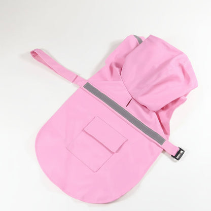 Waterproof Hooded Dog Raincoat Reflective Adjustable Pet Jacket