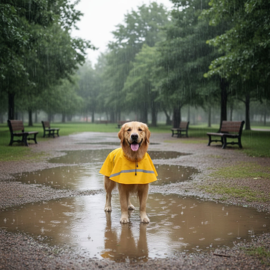 Waterproof Hooded Dog Raincoat Reflective Adjustable Pet Jacket