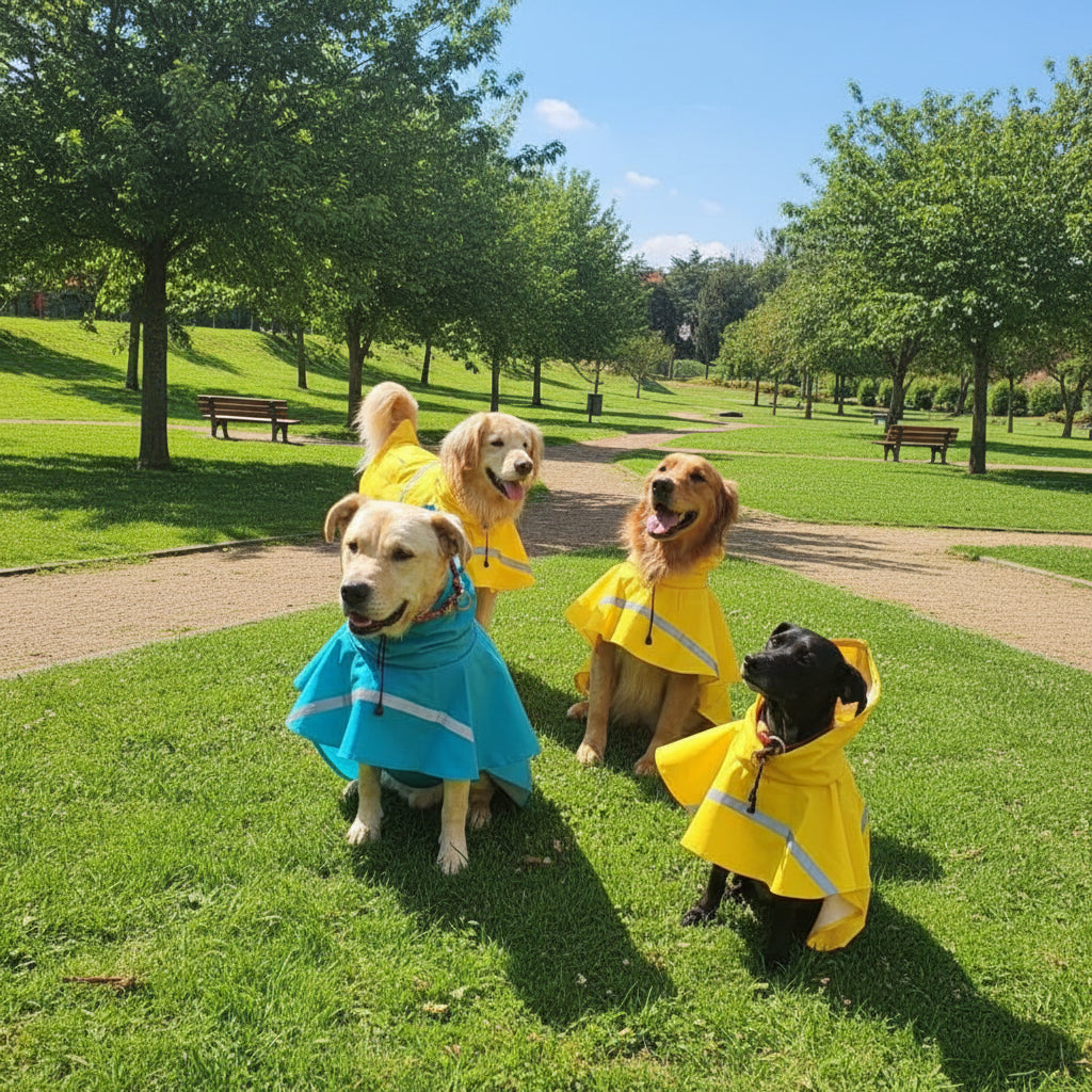Waterproof Hooded Dog Raincoat Reflective Adjustable Pet Jacket