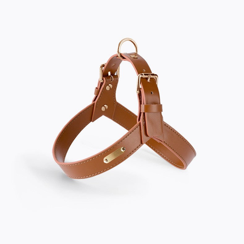 Waterproof Leather Dog Harness Adjustable Comfortable Pet Vest