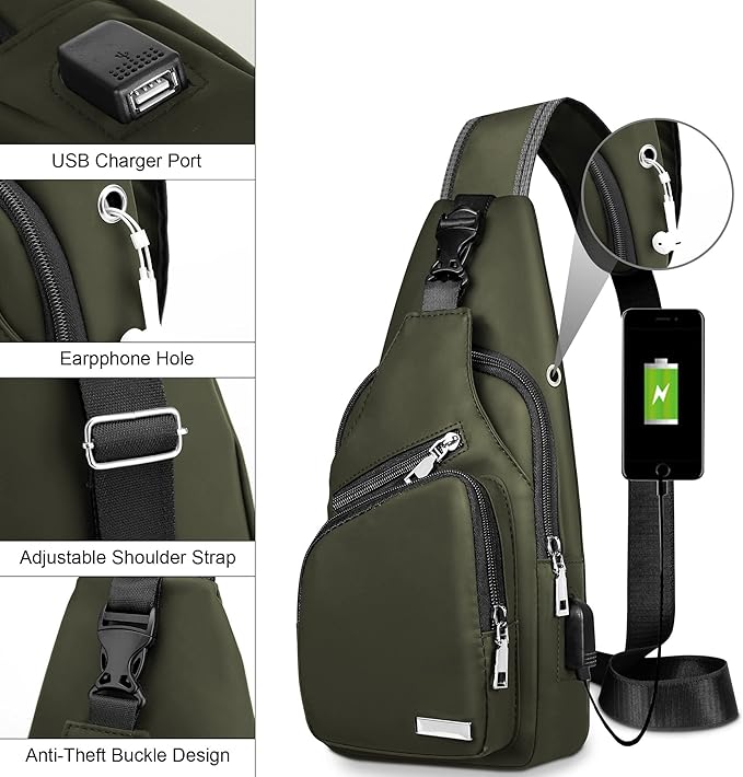 Waterproof Multifunctional Sling Bag for Travel Outdoor Daily Use