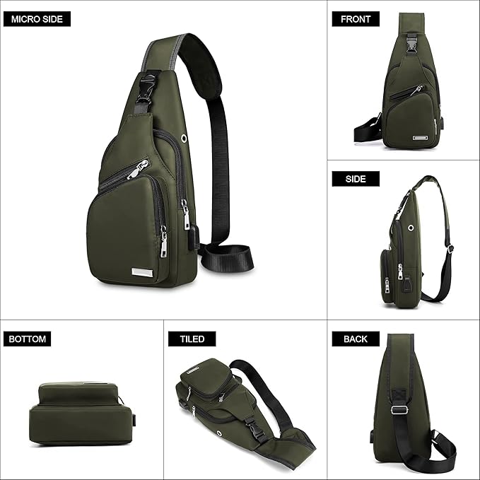 Waterproof Multifunctional Sling Bag for Travel Outdoor Daily Use