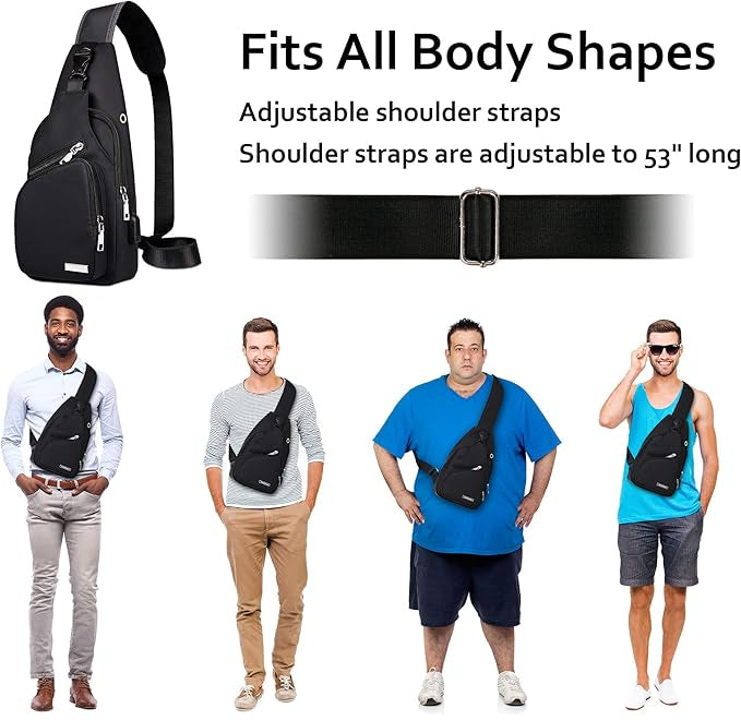 Waterproof Multifunctional Sling Bag for Travel Outdoor Daily Use
