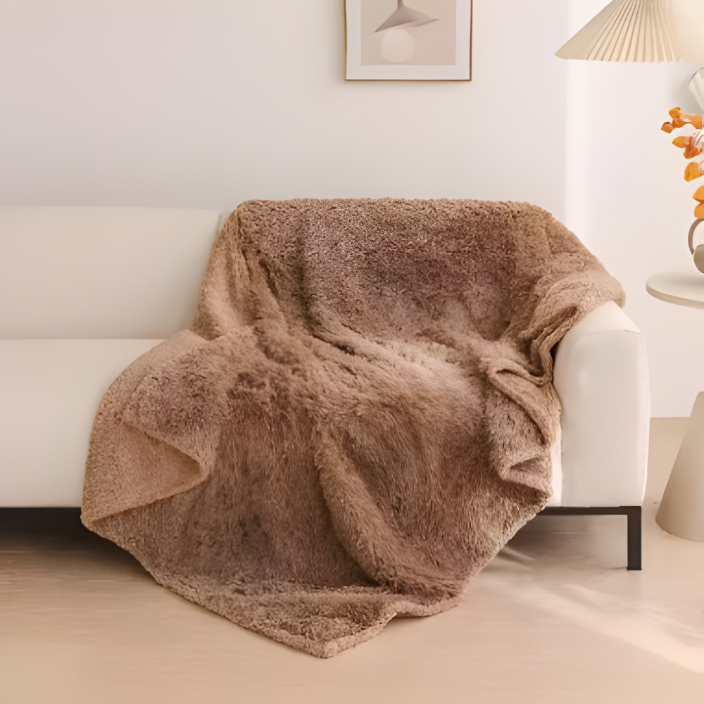 Waterproof Plush Throw Blanket Soft Microfiber Cozy Sofa Blanket