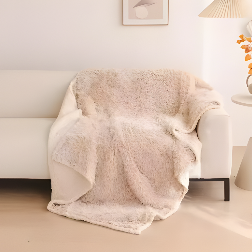 Waterproof Plush Throw Blanket Soft Microfiber Cozy Sofa Blanket