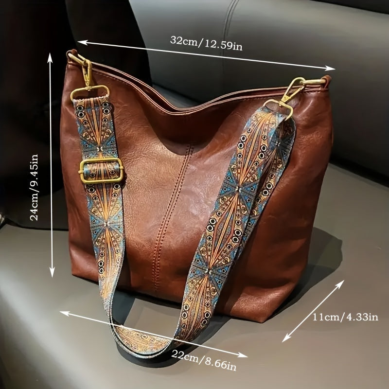 Waterproof Retro Shoulder Bag Geometric Crossbody Handbag