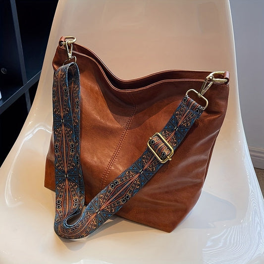 Waterproof Retro Shoulder Bag Geometric Crossbody Handbag