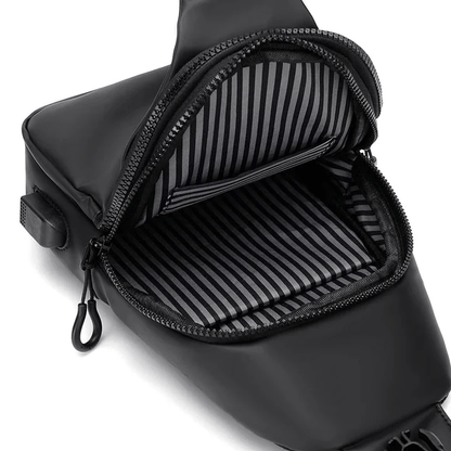 Waterproof Shoulder Bag Crossbody Travel Sling Bag USB Charging