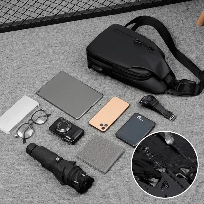 Waterproof Shoulder Bag Crossbody Travel Sling Bag USB Charging