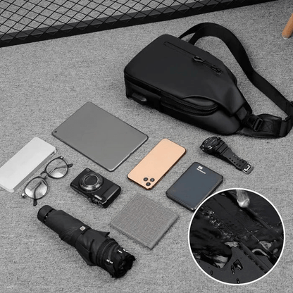 Waterproof Shoulder Bag Crossbody Travel Sling Bag USB Charging
