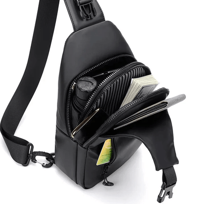 Waterproof Shoulder Bag Crossbody Travel Sling Bag USB Charging