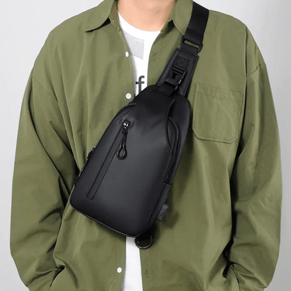 Waterproof Shoulder Bag Crossbody Travel Sling Bag USB Charging