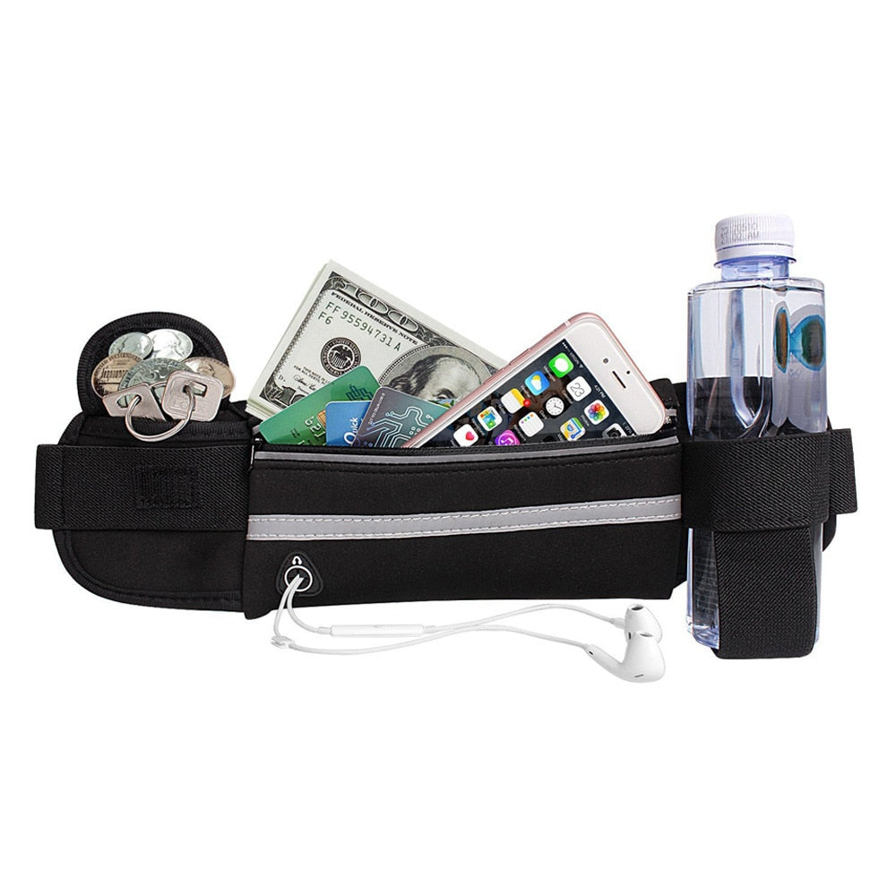 Waterproof Sports Waist Bag Adjustable Running Belt Phone Holder Outdoor