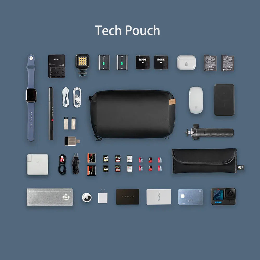 Waterproof Tech Organizer Pouch Cable Storage Travel Bag