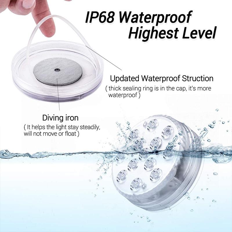 Waterproof Underwater LED Pool Lights Rechargeable