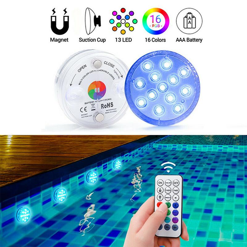 Waterproof Underwater LED Pool Lights Rechargeable