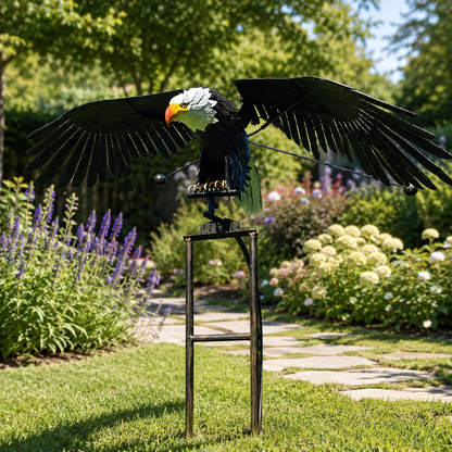 Wind Responsive Garden Bird Decoration with Flapping Wings