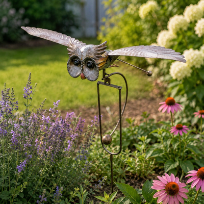 Wind Responsive Garden Bird Decoration with Flapping Wings
