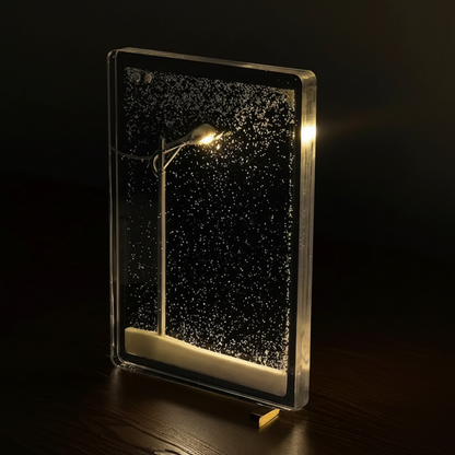 Winter Snowfall LED Decorative Lamp for Cozy Indoor Ambient Lighting