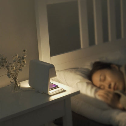 Wireless Charging Bedside Lamp LED Alarm Clock Touch Table Light